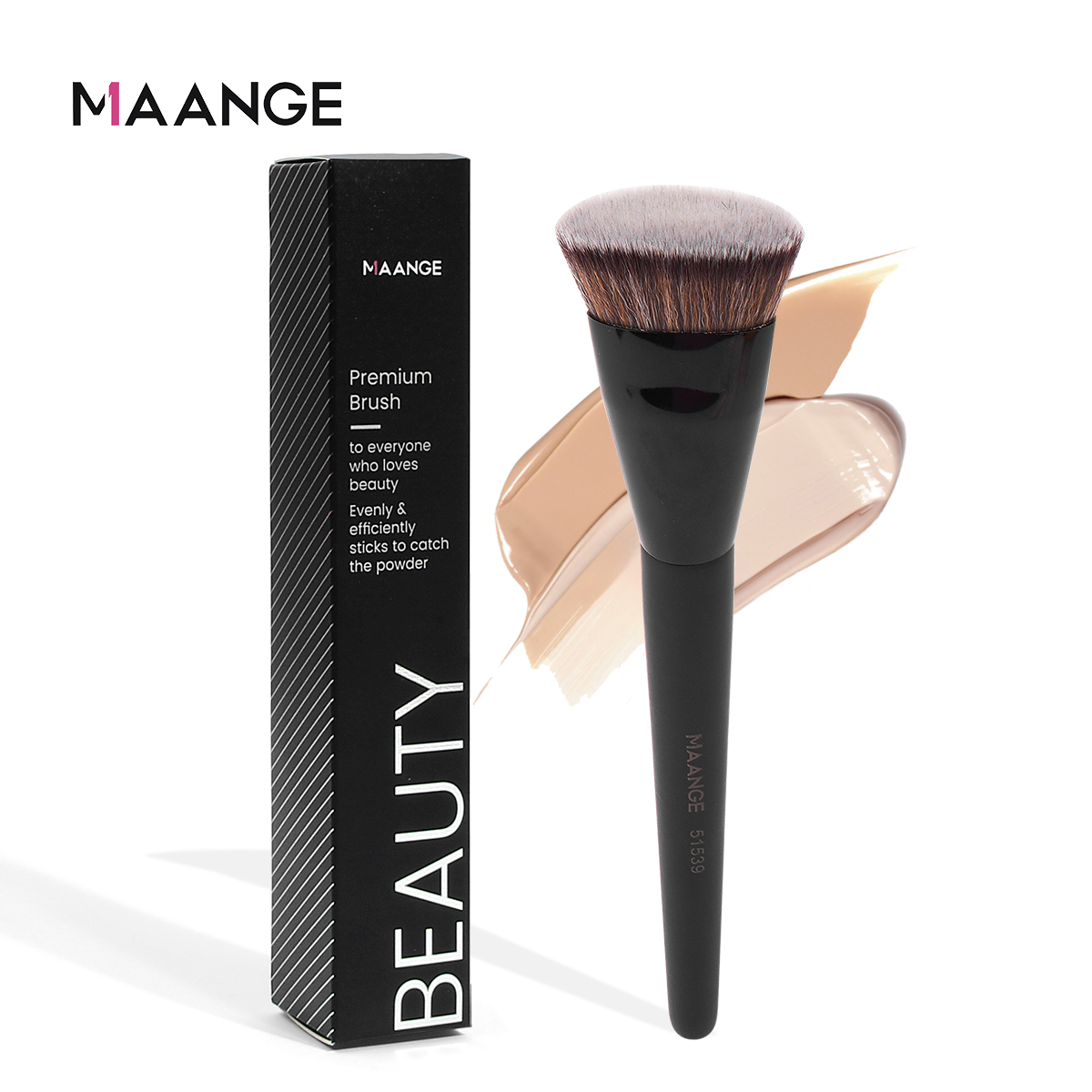 Huda Beauty Makeup Brush Set - MAANGE Single Flat Round Tube Flat