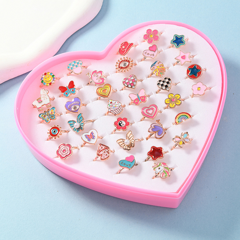 Beauty Makeup Kids - 6/12/36pcs Adjustable Rings for Girls Pretend