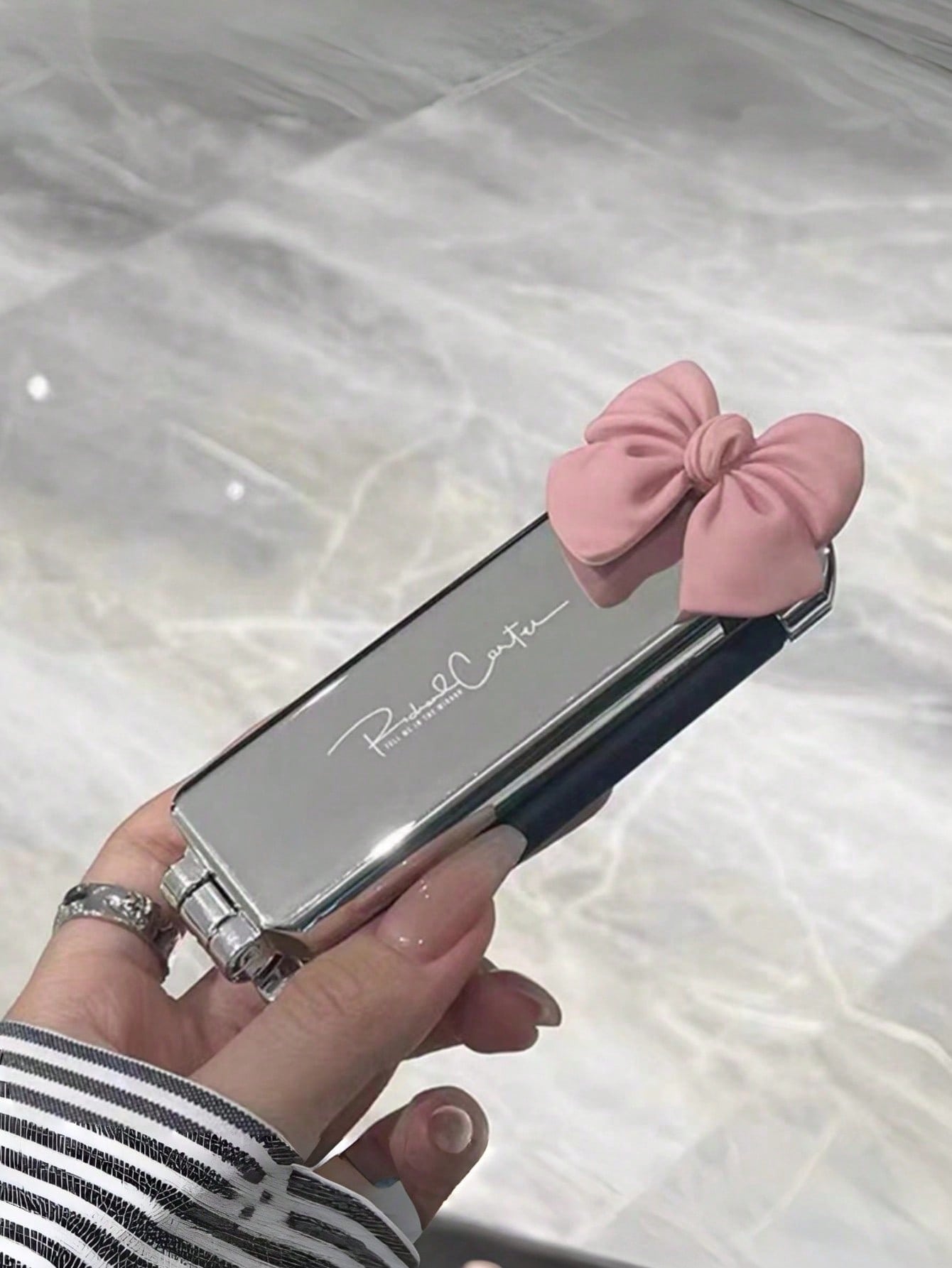1pc Foldable Pink Bow Makeup M - Beauty Makeup School review and price
