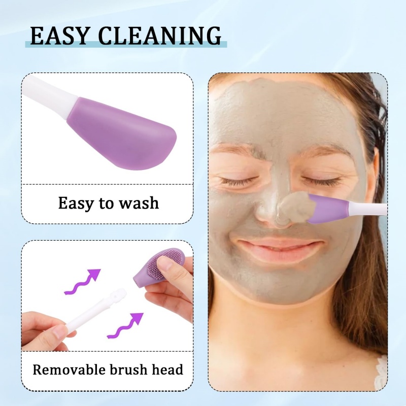 4pcs Silicone Face Brush Set D - Huda Beauty Makeup Brush Set review and price