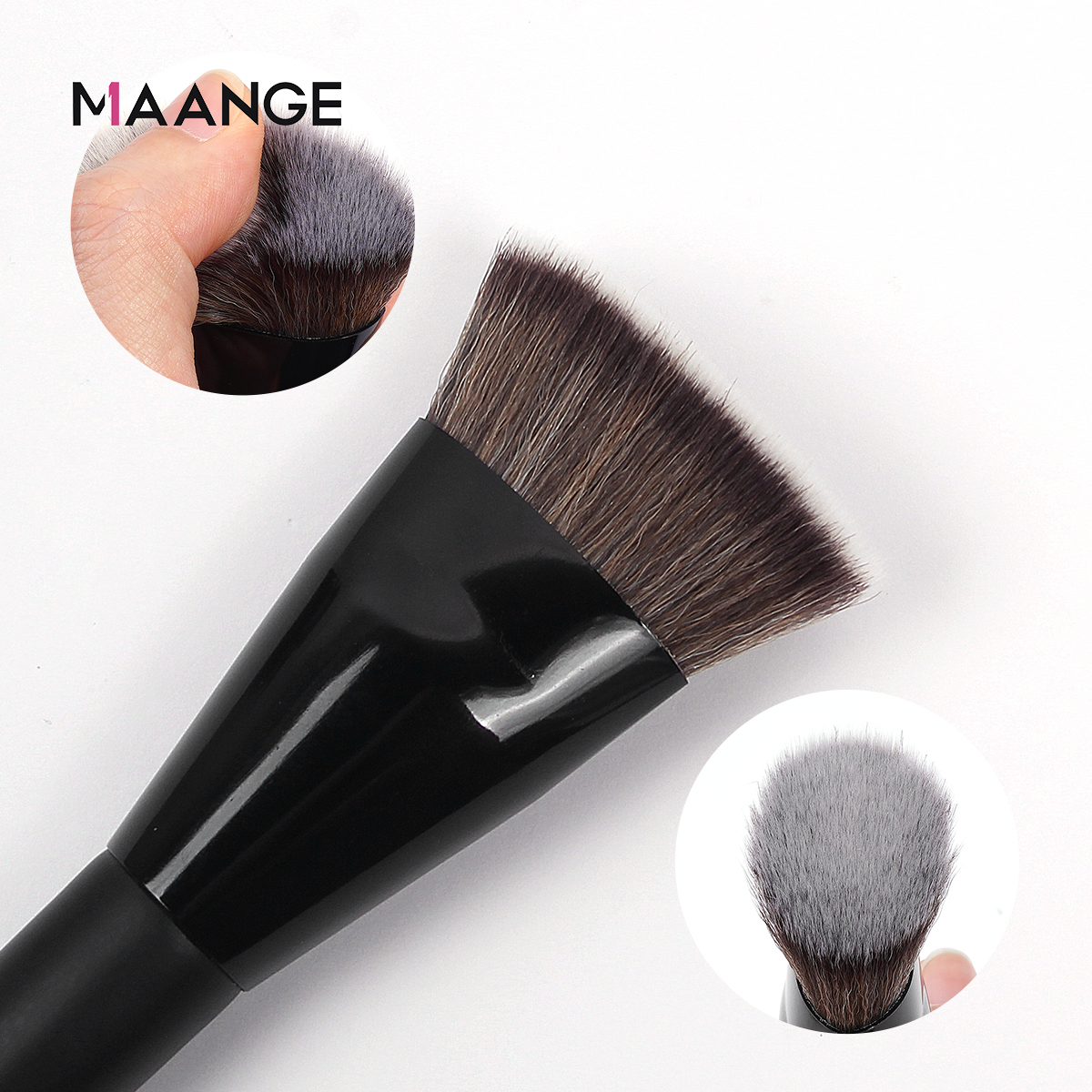 MAANGE Single Flat Round Tube  - Huda Beauty Makeup Brush Set review and price