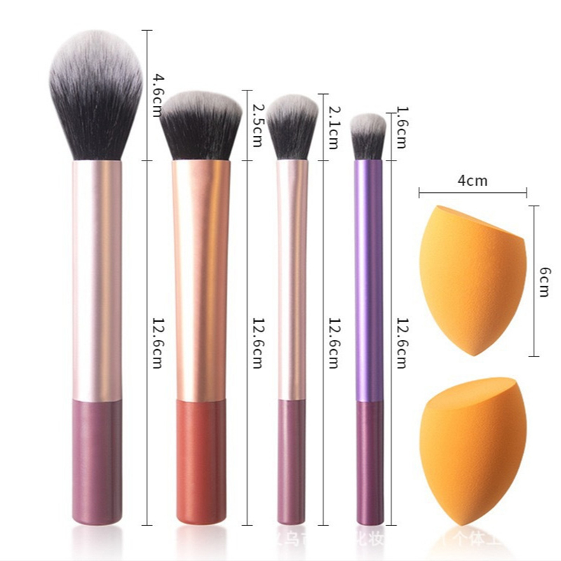 4PCS Gradient Pink-Purple Make - Huda Beauty Makeup Brush Set review and price