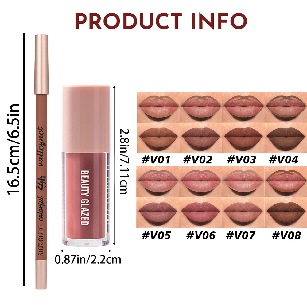 2Pcs/Set Matte Velvet Lip Line - Beauty Makeup Tutorial review and price