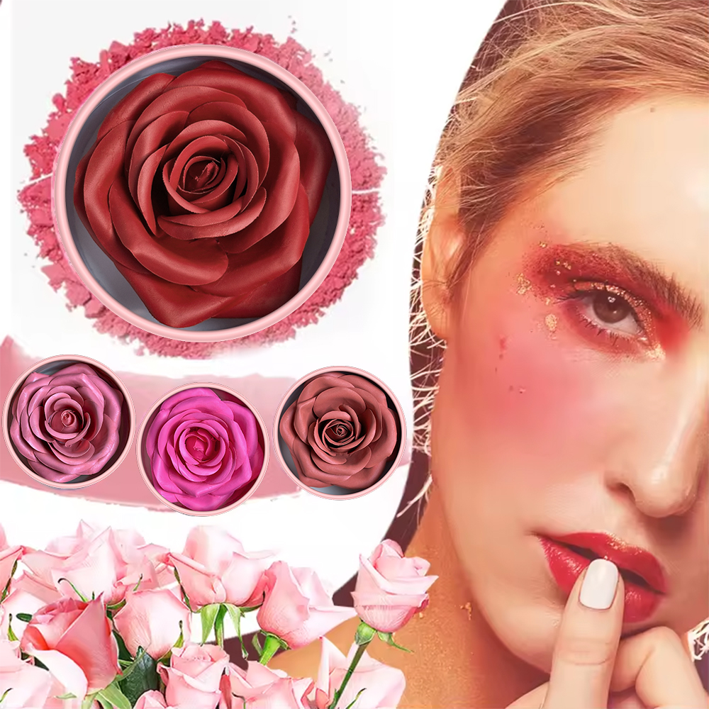 3D Petal Rose Makeup Blush 4 c - Beauty Real Makeup review and price