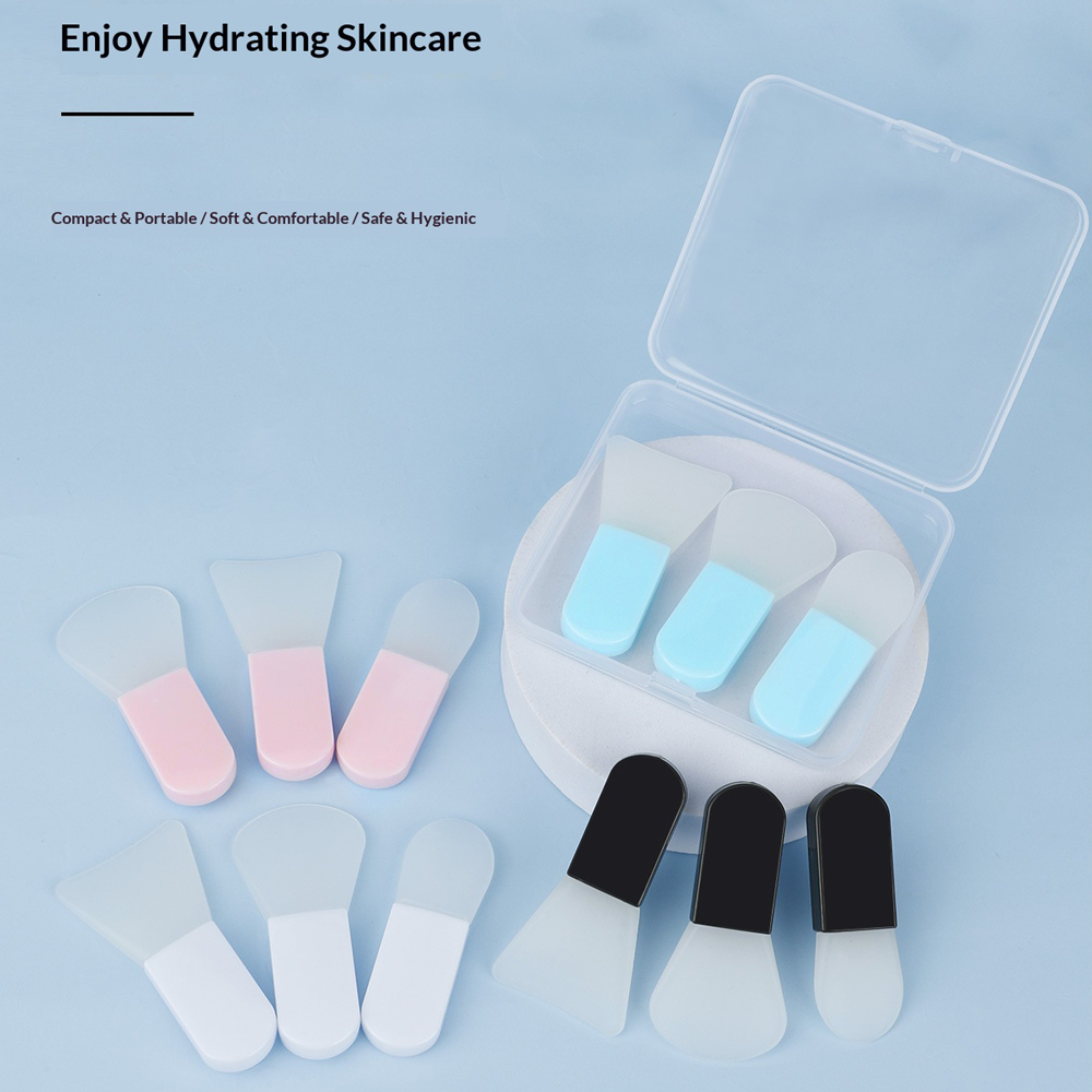 3pcs Mini Silicone Mask Brush  - Huda Beauty Makeup Brush Set review and price