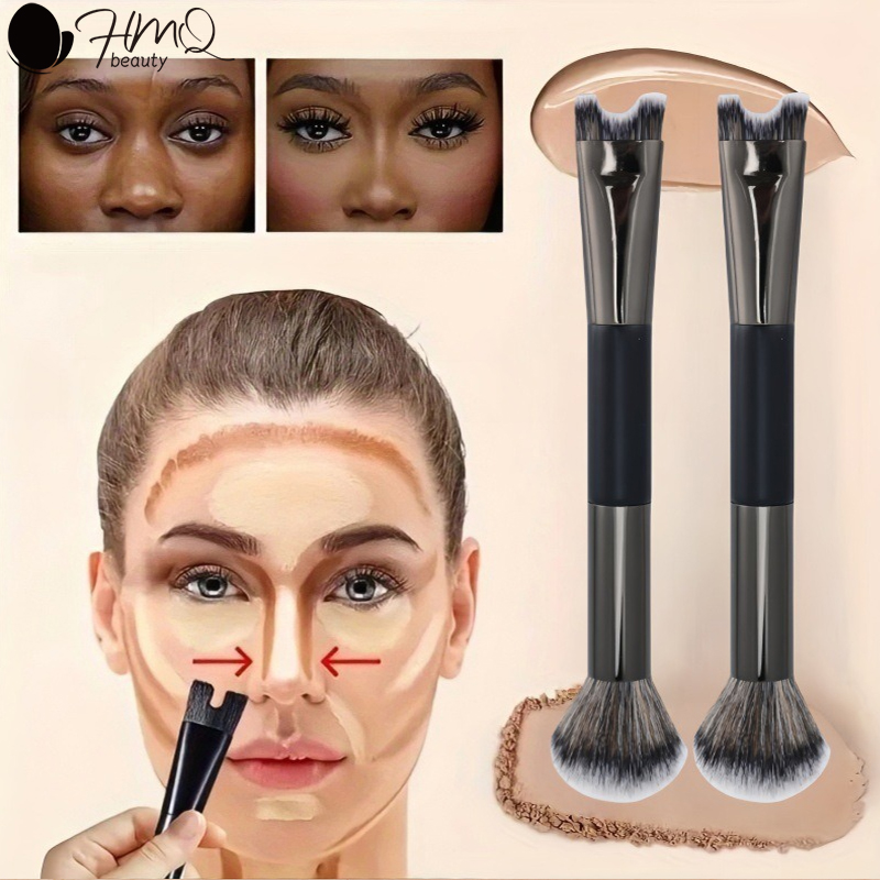 U-Shaped Dual Head Makeup Brus - Huda Beauty Makeup Brush Set review and price