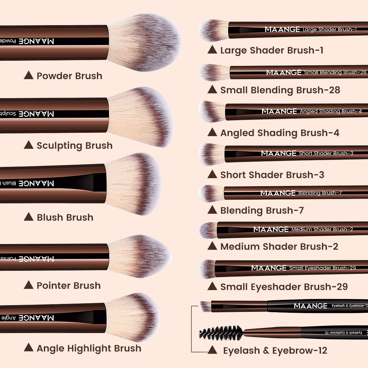 MAANGE 13PCS Makeup Brush Set  - Huda Beauty Makeup Brush Set review and price