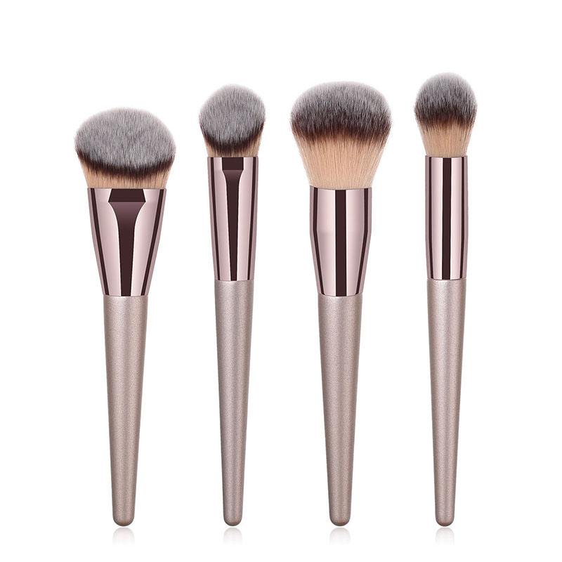 4 pcs Champagne Makeup Brushes - Huda Beauty Makeup Brush Set review and price
