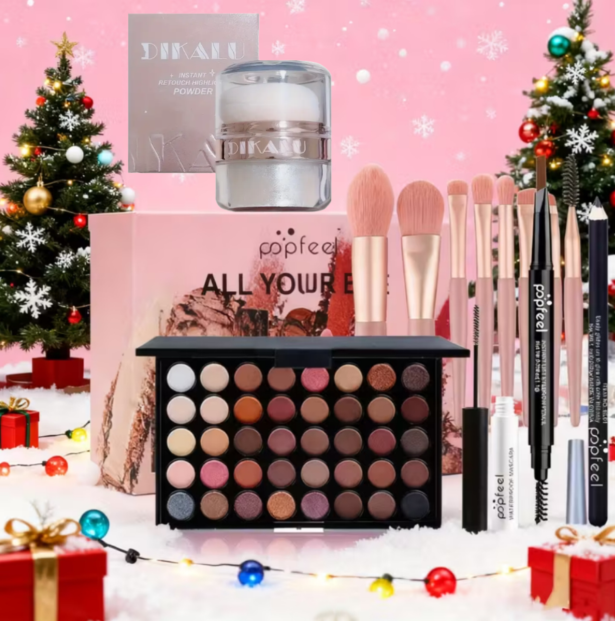 POPFEEL All-in-One Full Face M - Huda Beauty Makeup Brush Set review and price