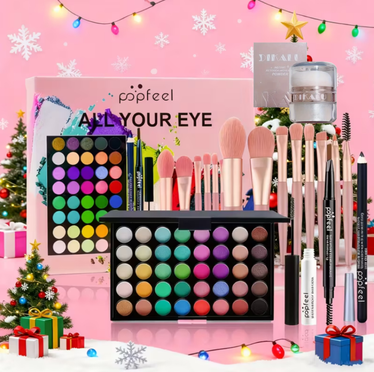 POPFEEL All-in-One Full Face M - Huda Beauty Makeup Brush Set review and price