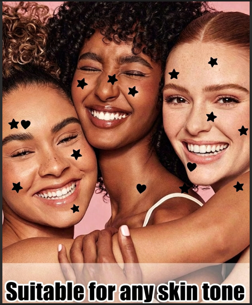 51Pcs Star Heart Face Stickers - Beauty Makeup Design review and price